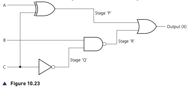 Figure 10.23 showing the complete circuit for Example 3