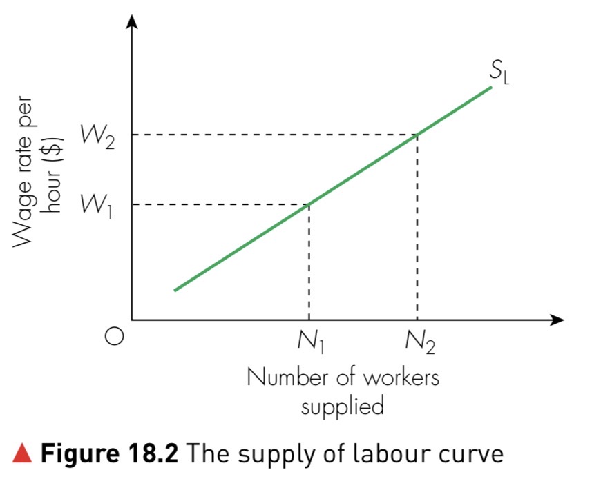 Figure 18.2 The supply of labour curve