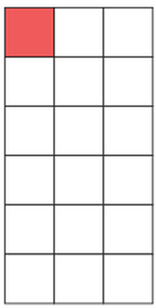 Dividing fractions illustrated with repeated equal parts.