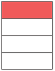 One-quarter of a rectangle.