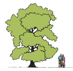 Compare the tree height with the people in the diagram.
