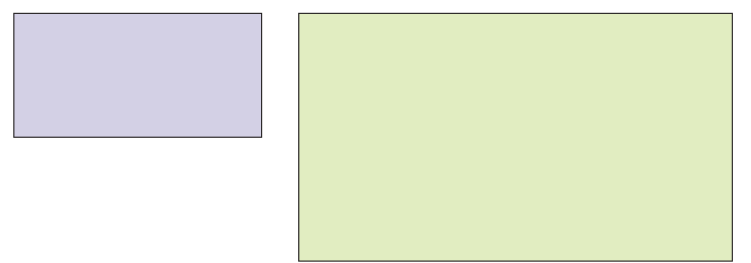 Two rectangles with different length-to-width ratios
