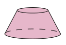 Frustum obtained by removing the top of a cone