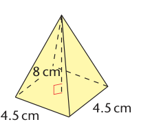 Square-based pyramid in the textbook