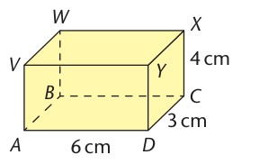 Textbook cuboid with vertex labels showing line-plane angle